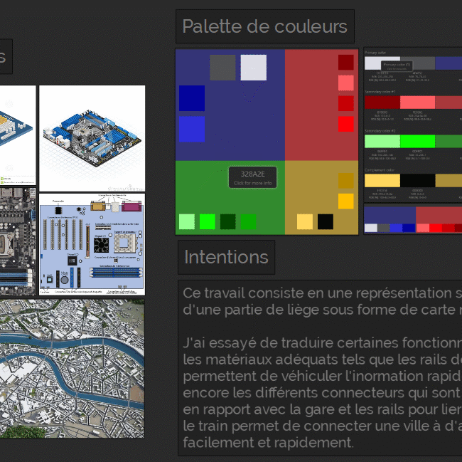 palette de couleurs vives et inspirations pour le projet
