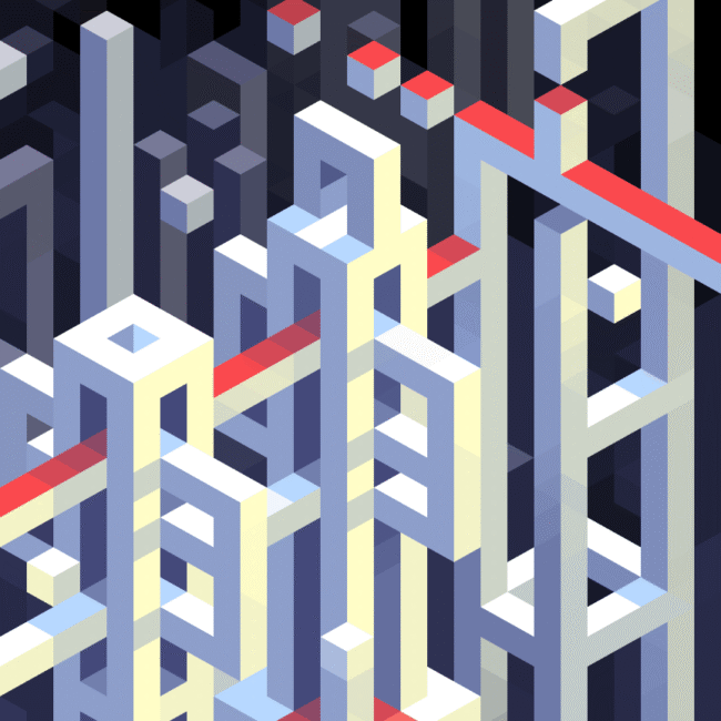 isométrie de rectangles qui s'entrelacent